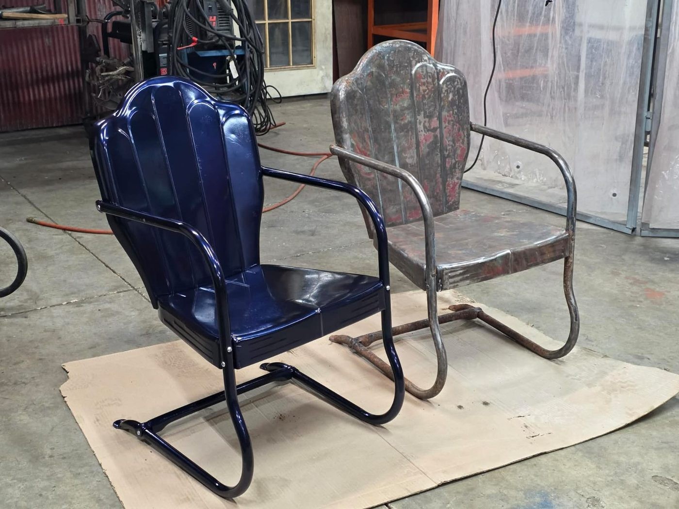Powder coat before and after