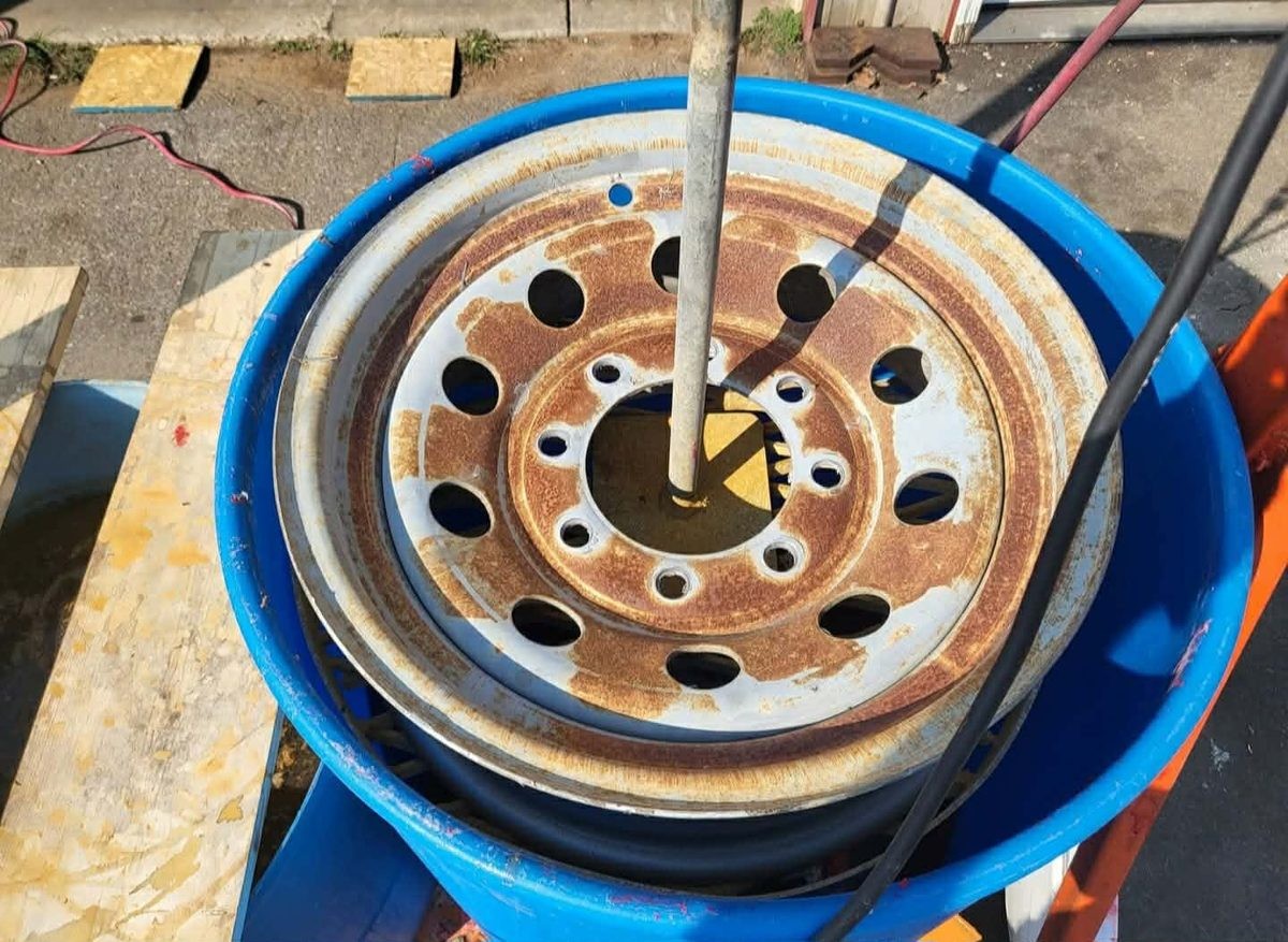 Wheels staged for prep